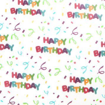 H&acirc;rtie tissue &bdquo;Happy Birthday&rdquo; 500&times;700 mm &ndash; 1 coală 332 foto