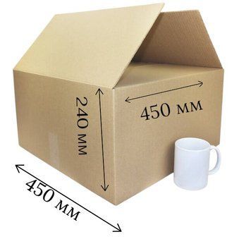 Cutie carton ondulat 450&times;450&times;240 mm, maro, 5 buc. 22474 foto