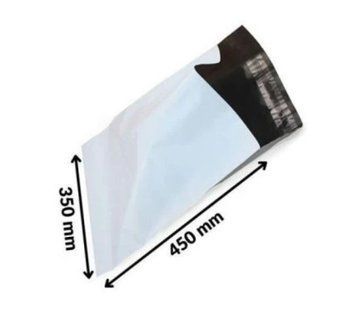 Pungi de curierat 350&times;450 mm, alb, 50 microni &ndash; set 100 buc. 012349 foto