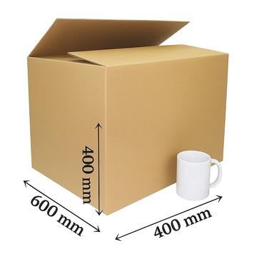 Cutie carton ondulat 600&times;400&times;400 mm, maro &ndash; 5 buc. 324740 foto