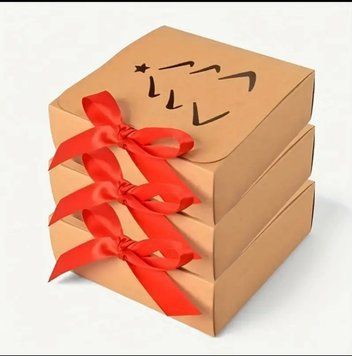 Cutie cadou cu fundiță roșie 160&times;160&times;50 mm &ndash; 1 buc. 221 foto