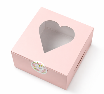 Cutie roz cu fereastră 100&times;100&times;65 mm &ndash; 1 buc. 06611 foto