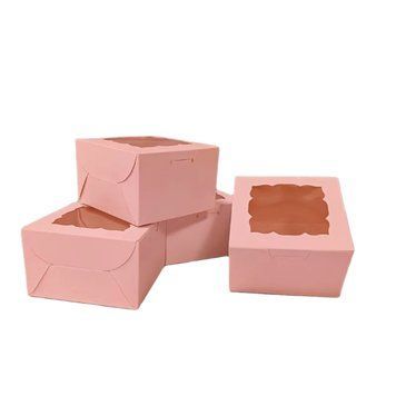 Cutie roz cu fereastră 100&times;100&times;65 mm &ndash; 1 buc. 46611 foto