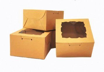 Cutie maro cu fereastră 100&times;100&times;65 mm &ndash; 1 buc. 6611 foto