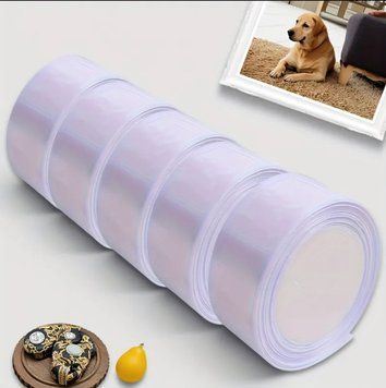 Panglică de satin albă 5 cm &times; 23 m &ndash; 1 rolă 33219 foto