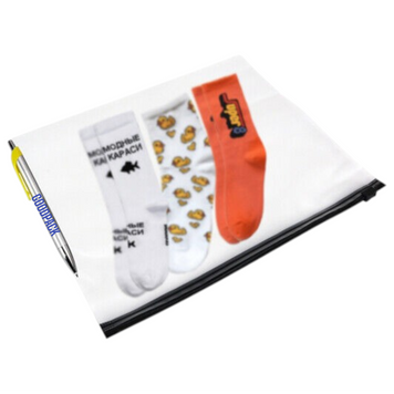 Pungi slider 250х200 mm, cu fermoar negru, grosime 70 microni, alb mat, set de 50 bucăți. 12397 foto