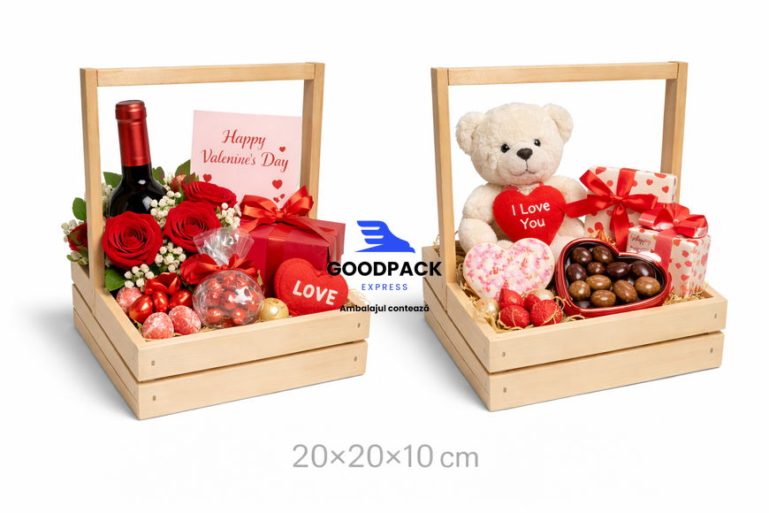 Coș din lemn 30×20×10 cm, 1 buc. 83 foto Coș din lemn 30×20×10 cm, 1 buc. 83 foto
