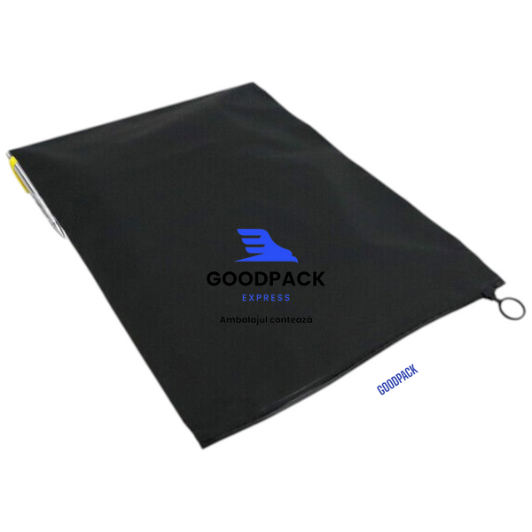Pungă slider 300х400 mm cu inel negru, 70 &micro;m, negru mat, 50 buc. 12452 foto