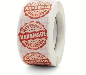 Autocolante HANDMADE 2.5 cm &ndash; 1 rolă (500 buc.) 77321 foto