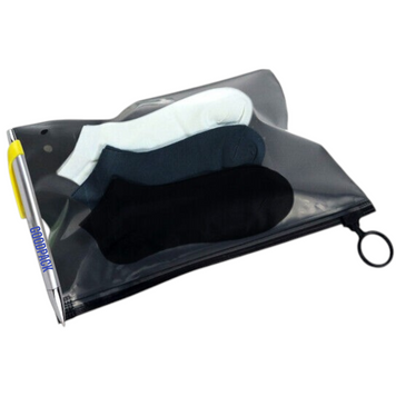 Pungă slider 200х150 mm, cu perete transparent, neagru mat cu inel negru, 100 &micro;m, 50 buc. 12457 foto
