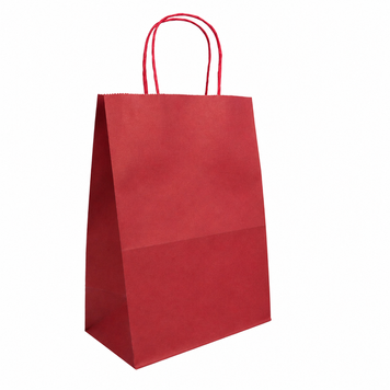 Pungă din h&acirc;rtie 190&times;120&times;280 mm, kraft bordo cu m&acirc;nere &ndash; 10 buc. 088 foto