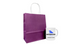 Pungă din h&acirc;rtie cu m&acirc;nere 200x80x240 mm kraft violet, set de 20 buc. 126101 foto 1