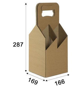 Cutie din carton pentru vin 166&times;169&times;287 mm &ndash; 1 buc. 0106 foto
