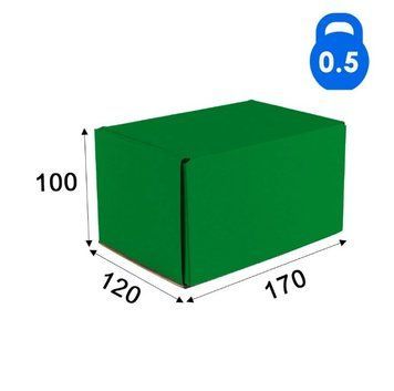 Cutie 170&times;120&times;100 mm, pentru cadou, verde, 0,5 kg &ndash; 1 buc. 0110 foto